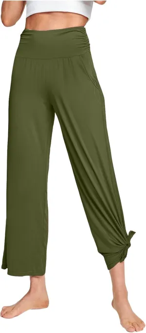 Boot Cut Yoga Pants Women Lightweight Casual Wide Leg Pants Loose Workout Running Trousers with Pockets Fall Outfits