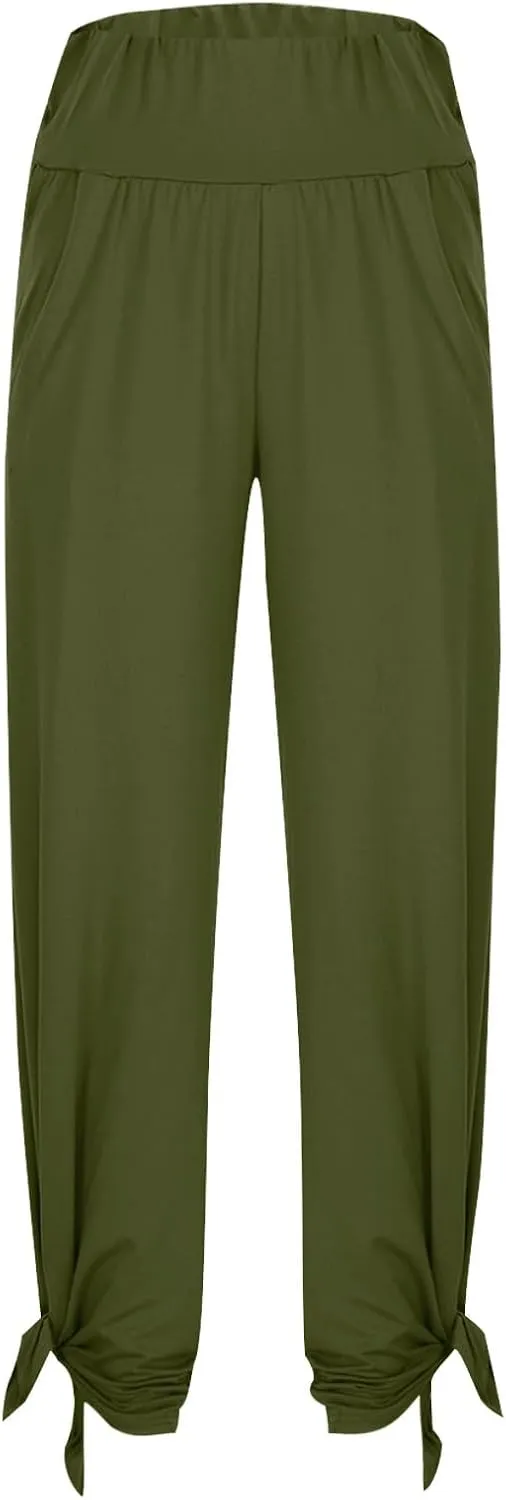 Boot Cut Yoga Pants Women Lightweight Casual Wide Leg Pants Loose Workout Running Trousers with Pockets Fall Outfits