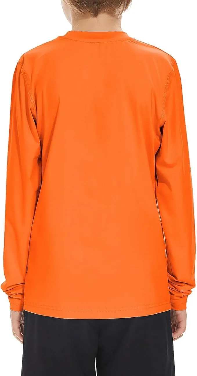 Boy Long Sleeve Rash Guard Shirt UPF 50  Sun Protection Rashguard Swim Shirt