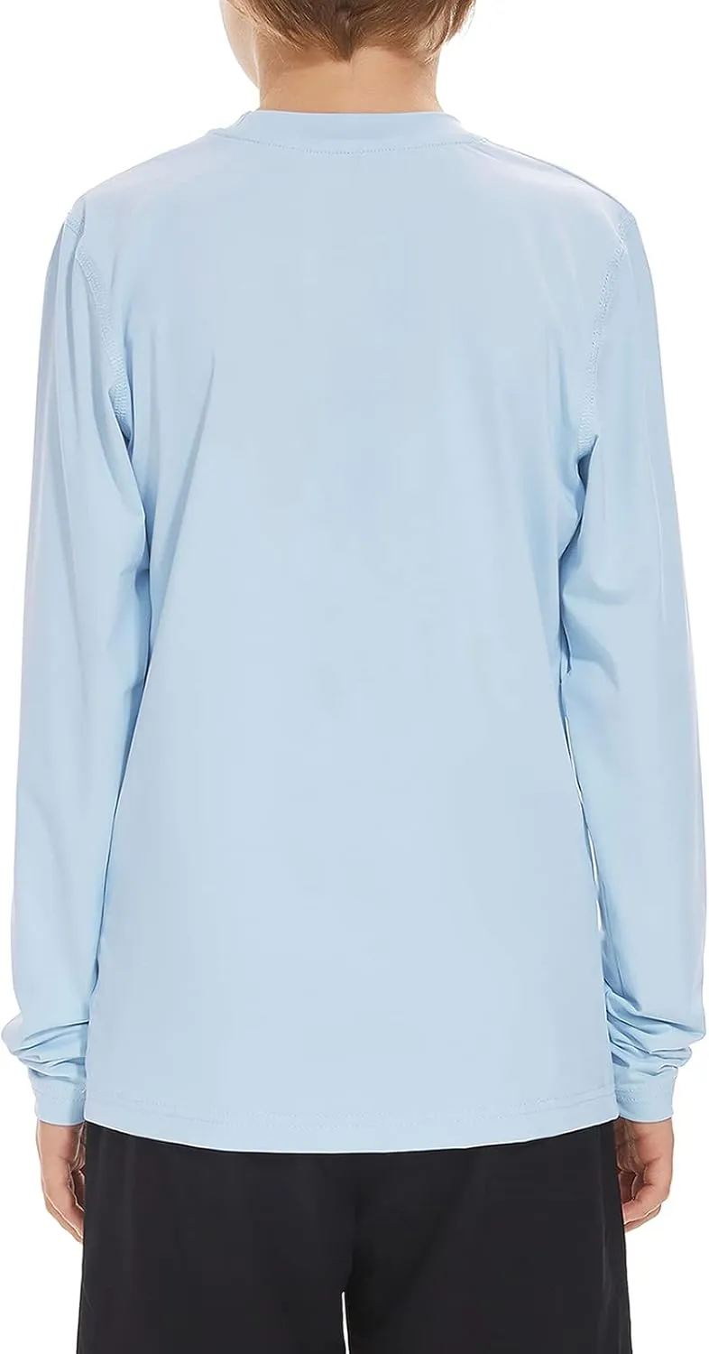 Boy Long Sleeve Rash Guard Shirt UPF 50  Sun Protection Rashguard Swim Shirt