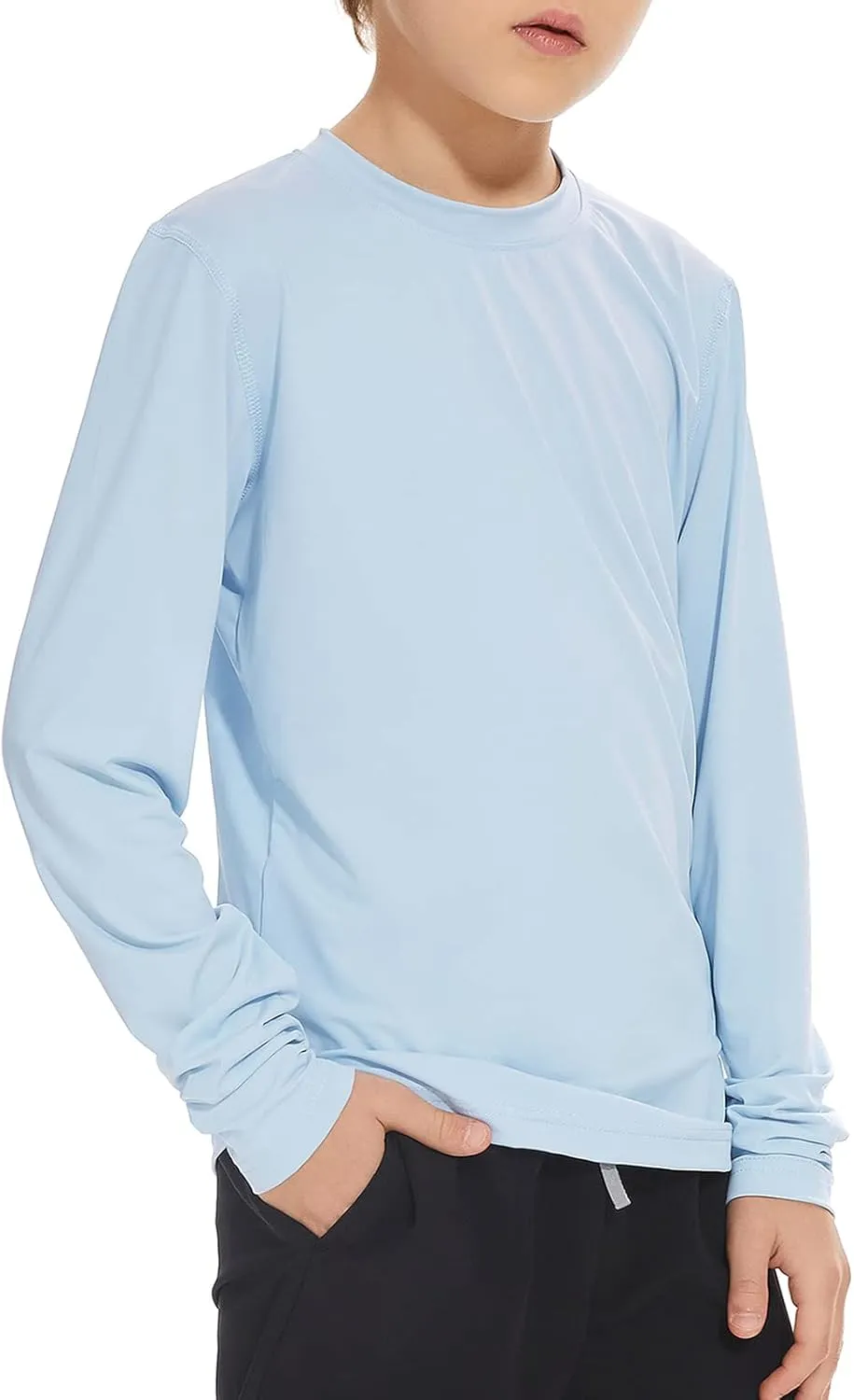 Boy Long Sleeve Rash Guard Shirt UPF 50  Sun Protection Rashguard Swim Shirt