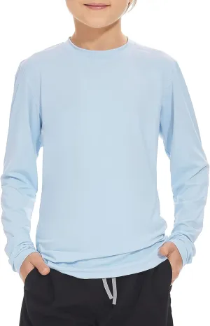Boy Long Sleeve Rash Guard Shirt UPF 50  Sun Protection Rashguard Swim Shirt