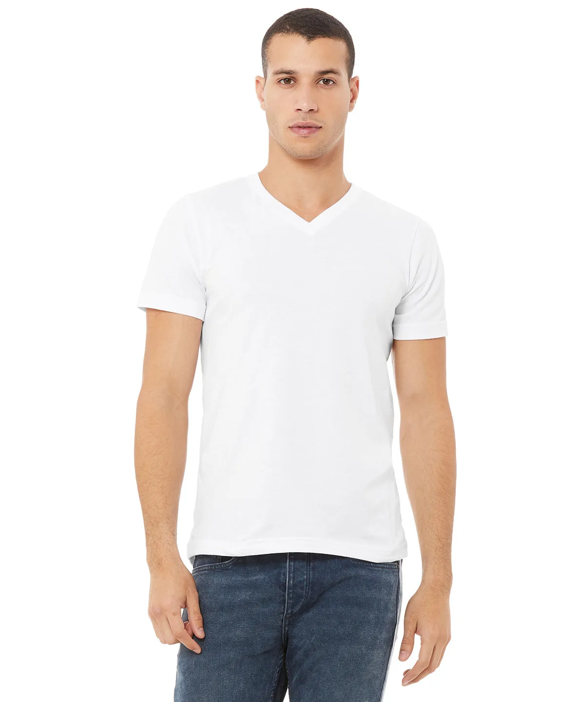 Brown - Unisex Jersey v-neck t-shirt