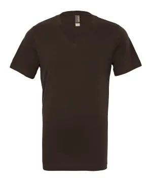 Brown - Unisex Jersey v-neck t-shirt