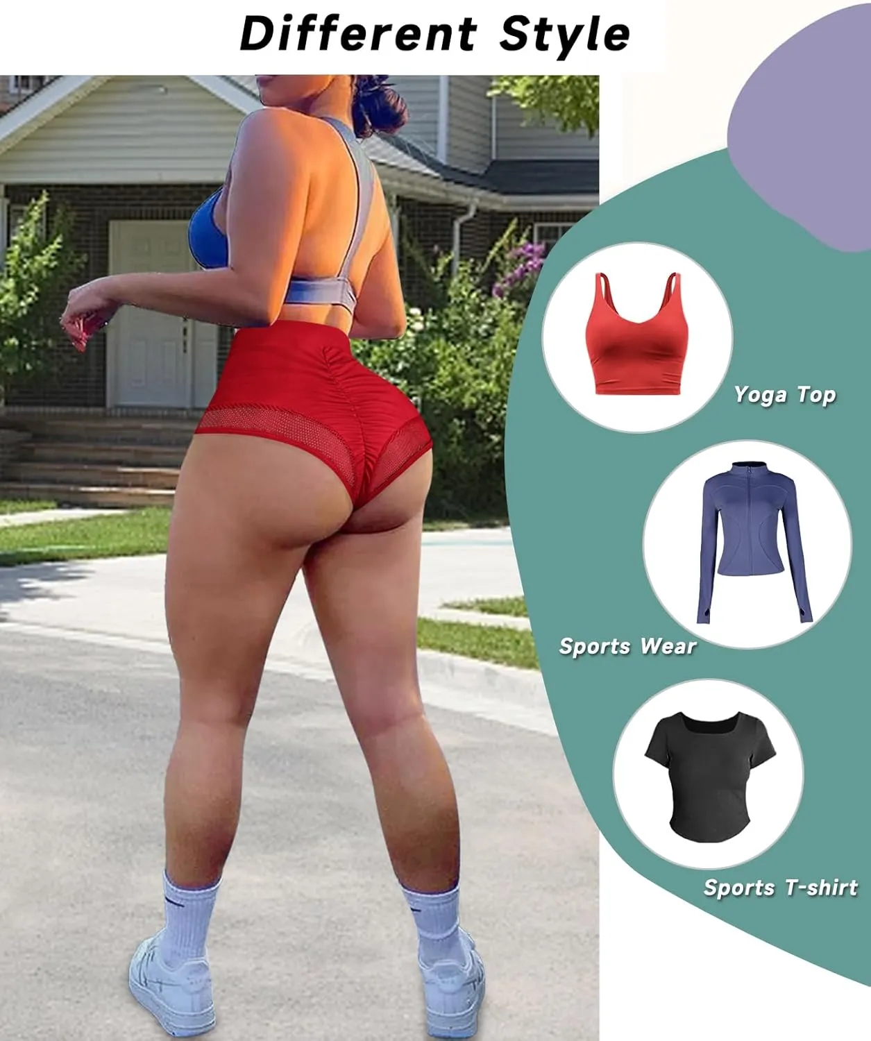 BZB Womens Booty Shorts High Waisted Dance Shorts Gym Workout Hot Short Pants Athletic Butt Lifting Pole Dance Leggings S-XXL