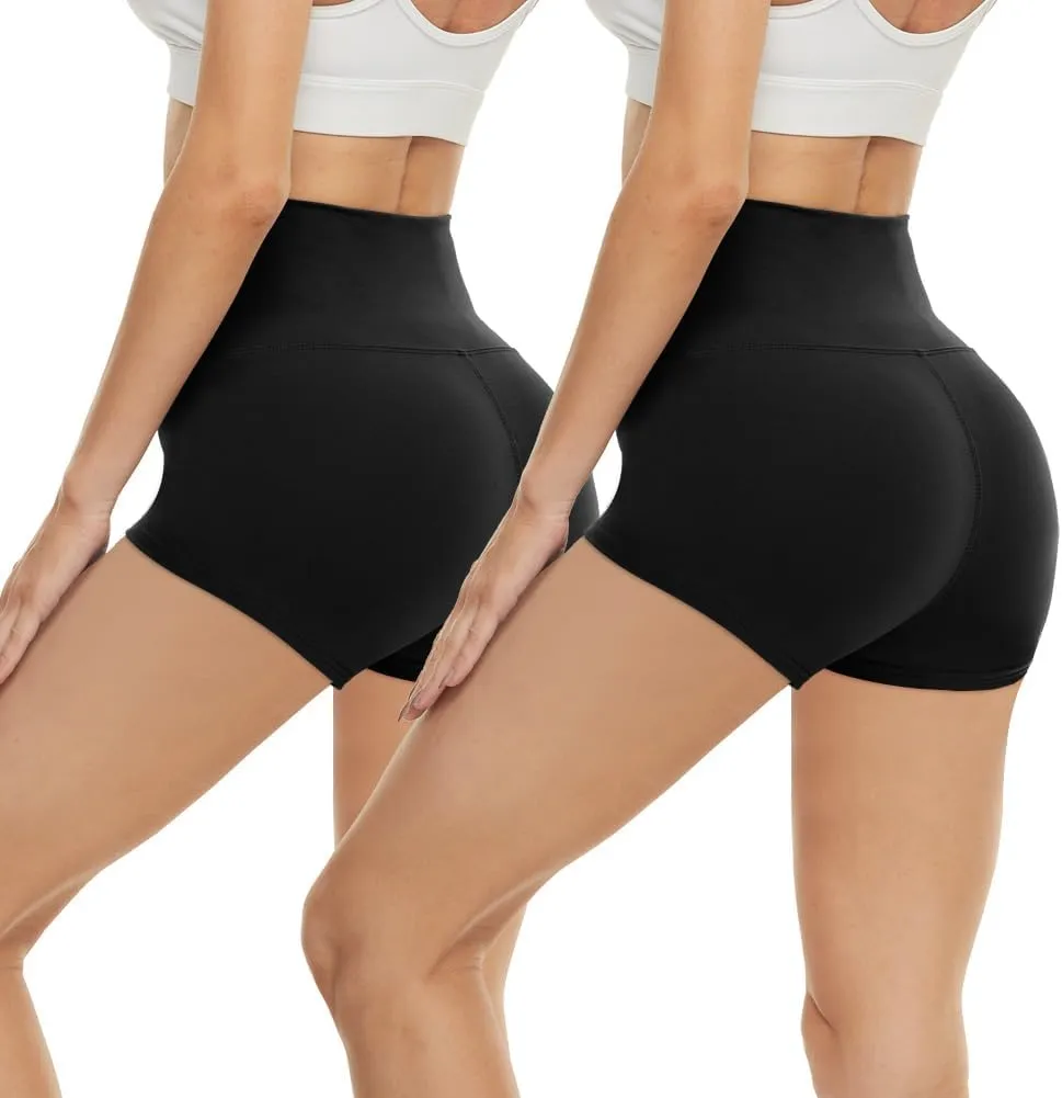 CAMPSNAIL Workout Biker Shorts Women - 3"/5"/8" High Waisted Tummy Control Spandex Booty Volleyball Shorts for Yoga Dance