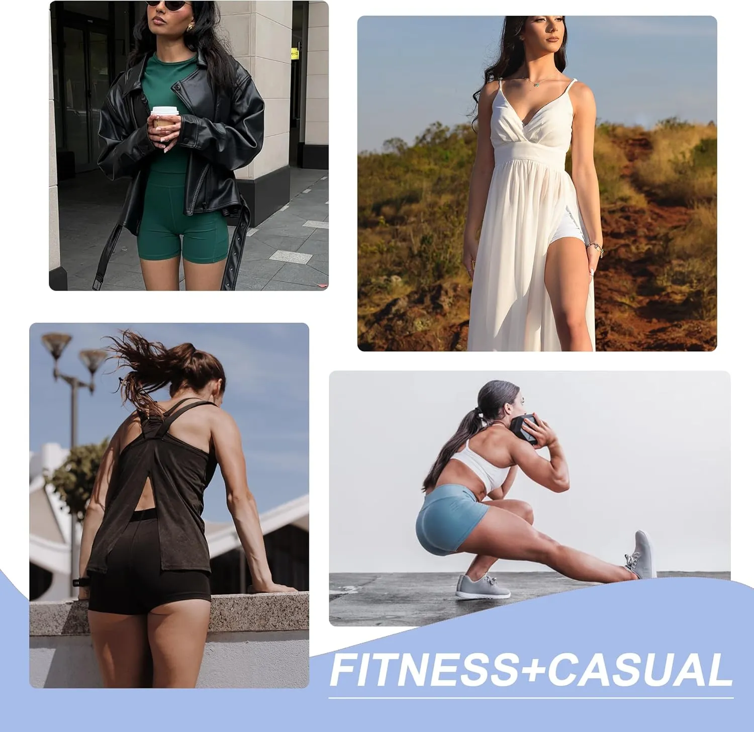 CAMPSNAIL Workout Biker Shorts Women - 3"/5"/8" High Waisted Tummy Control Spandex Booty Volleyball Shorts for Yoga Dance