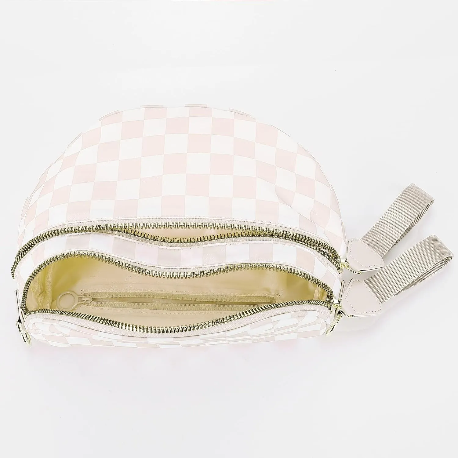 Checkered Crossbody Bum Bags for Women Nylon Checkered Purse Checkerboard Fanny Pack