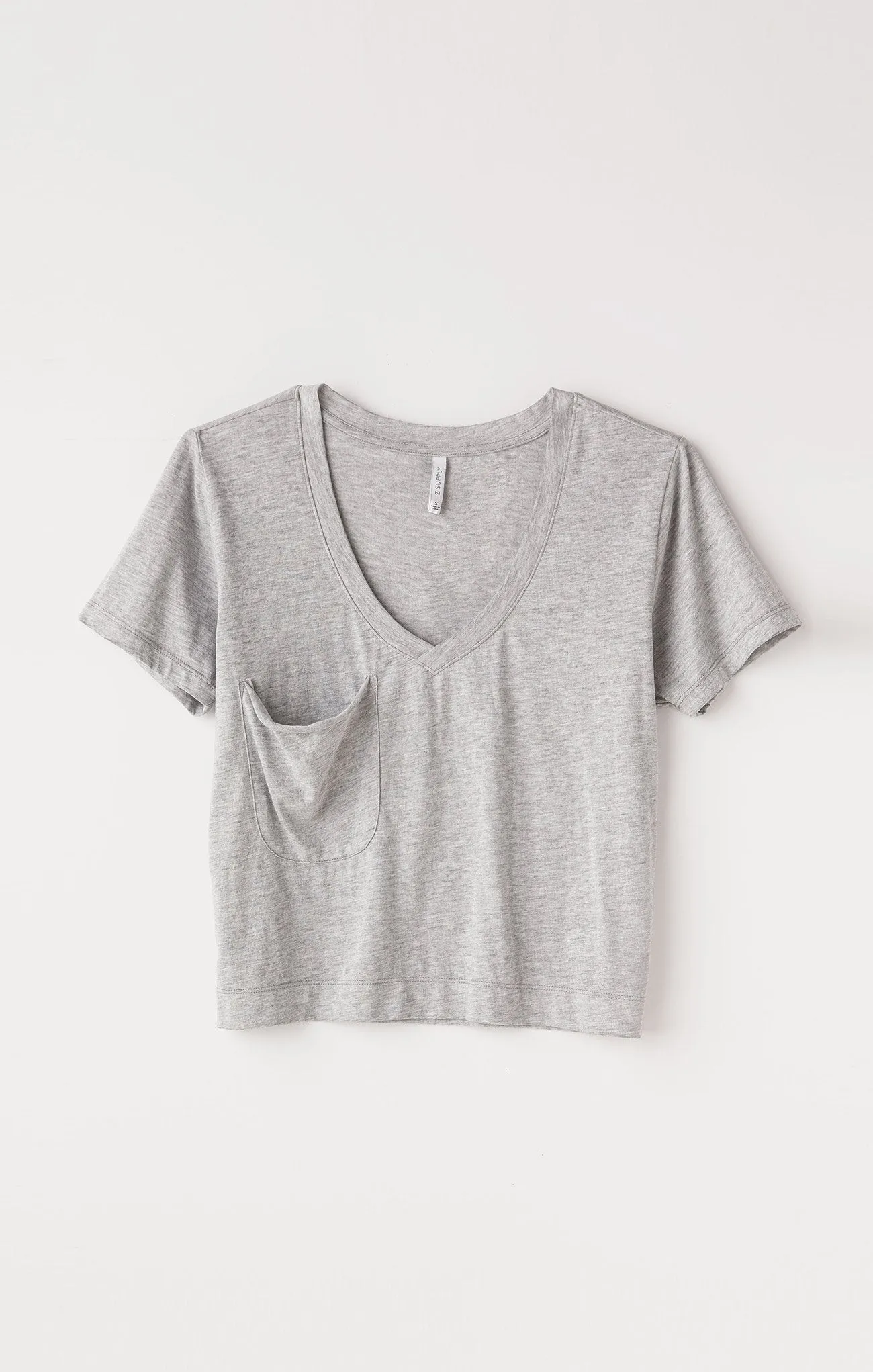 Classic Skimmer Crop Tee - Heather Grey