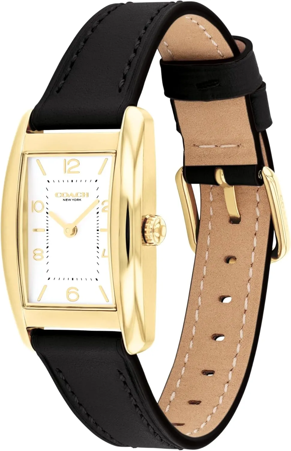 Coach Reese Women's Watch - 2H Quartz Tank Watch with Genuine Leather Strap - Water Resistant 3 ATM/30 Meters - Premium Fashion Timepiece for Everyday Style - 24mm