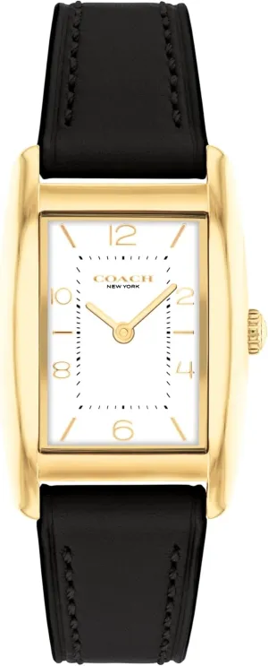 Coach Reese Women's Watch - 2H Quartz Tank Watch with Genuine Leather Strap - Water Resistant 3 ATM/30 Meters - Premium Fashion Timepiece for Everyday Style - 24mm