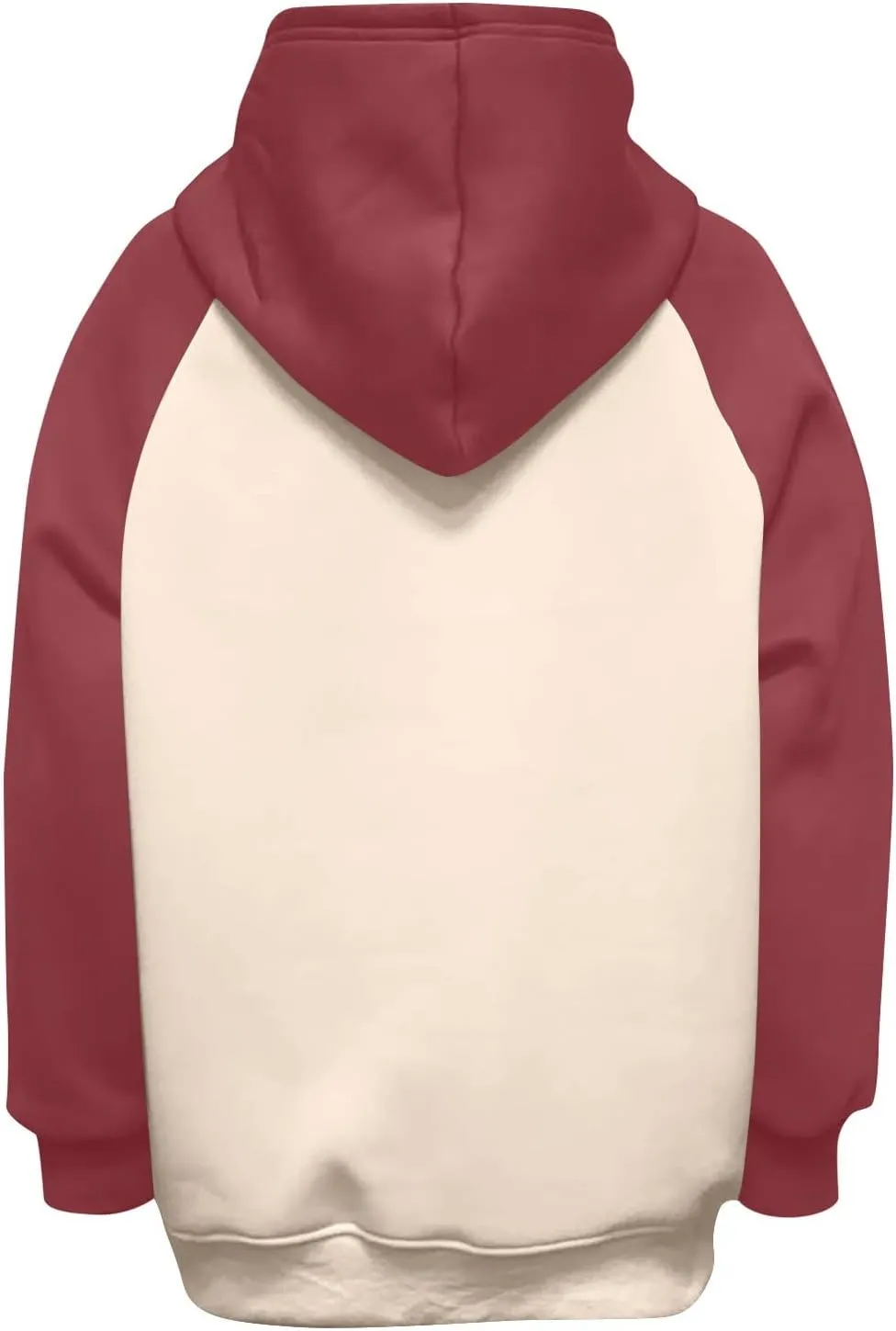 Color Block Hoodies for Women Trendy Oversized Raglan Sweatshirts Lightweight Fleece Cute Hoodies with Pockets