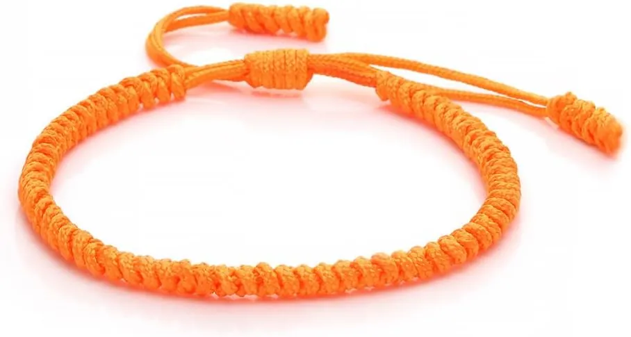 COLORFUL BLING Hand-Knitted Lucky String Bracelet Adjustable Tibetan Buddhist Prayer Yoga Mala Bracelets Kabbalah Protection Couple Jewelry