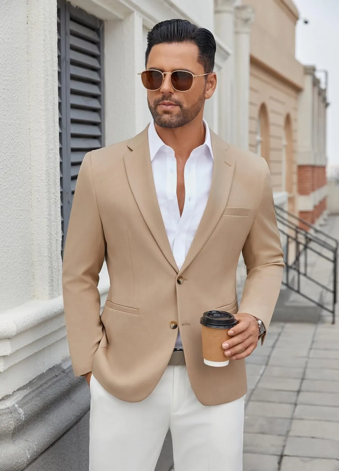 COOFANDY Men's Casual Blazer Regular Fit Lightweight Two Button Sport Coat Suit Jacket