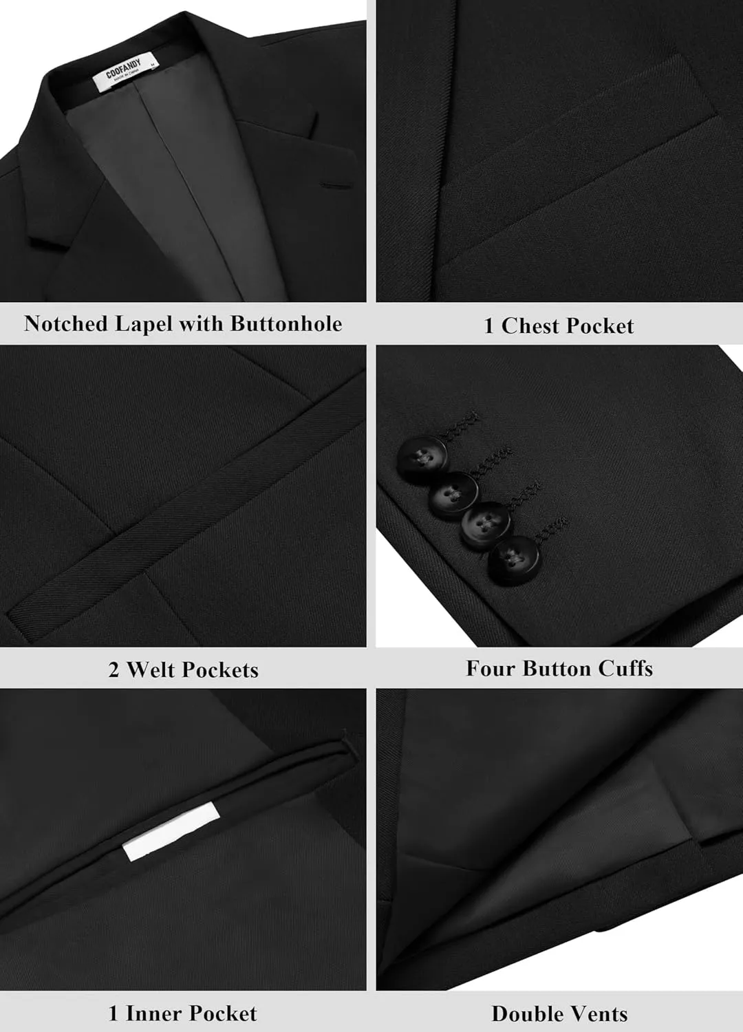 COOFANDY Men's Casual Blazer Regular Fit Lightweight Two Button Sport Coat Suit Jacket