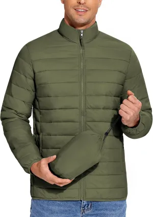 COOFANDY Mens Puffer Jacket Packable Lightweight Jackets Winter Coat Windproof Zipper Down Jacket