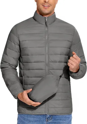 COOFANDY Mens Puffer Jacket Packable Lightweight Jackets Winter Coat Windproof Zipper Down Jacket
