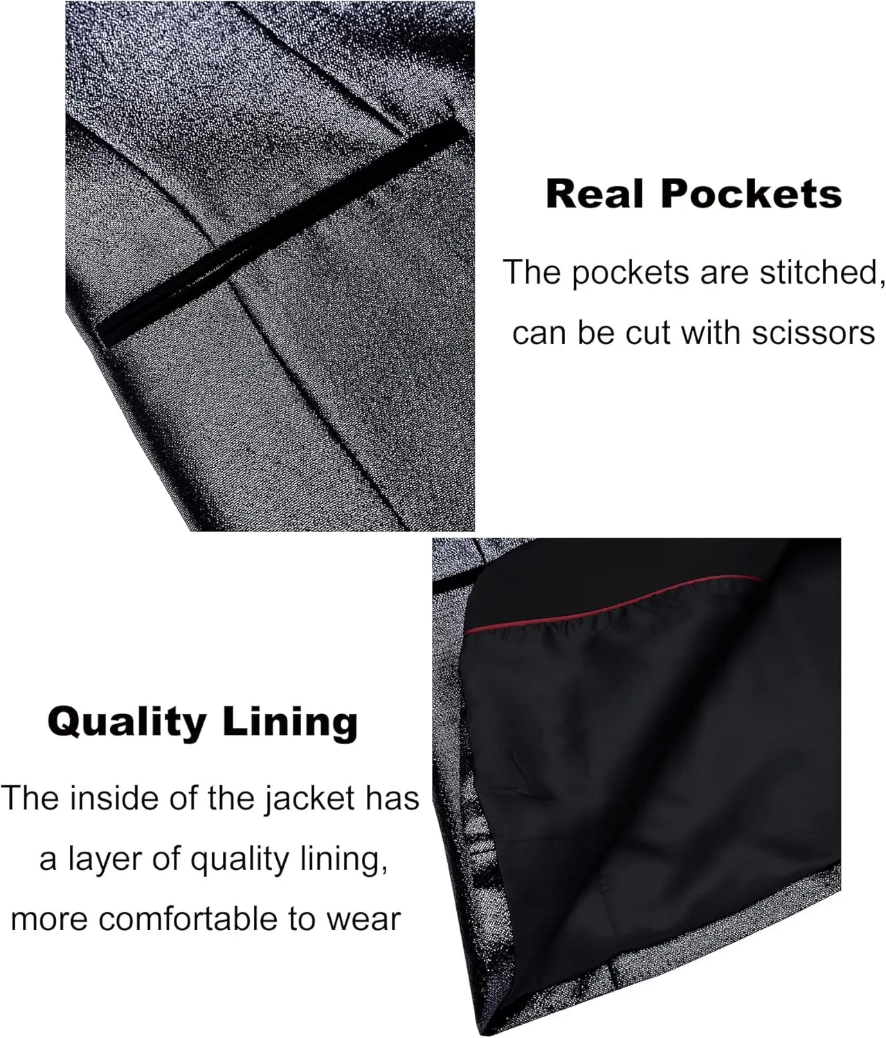 COOFANDY Men's Tuxedo Jacket Slim Fit Shawl Lapel Blazer One Button Suit Jackets for Party Prom Wedding Dinner