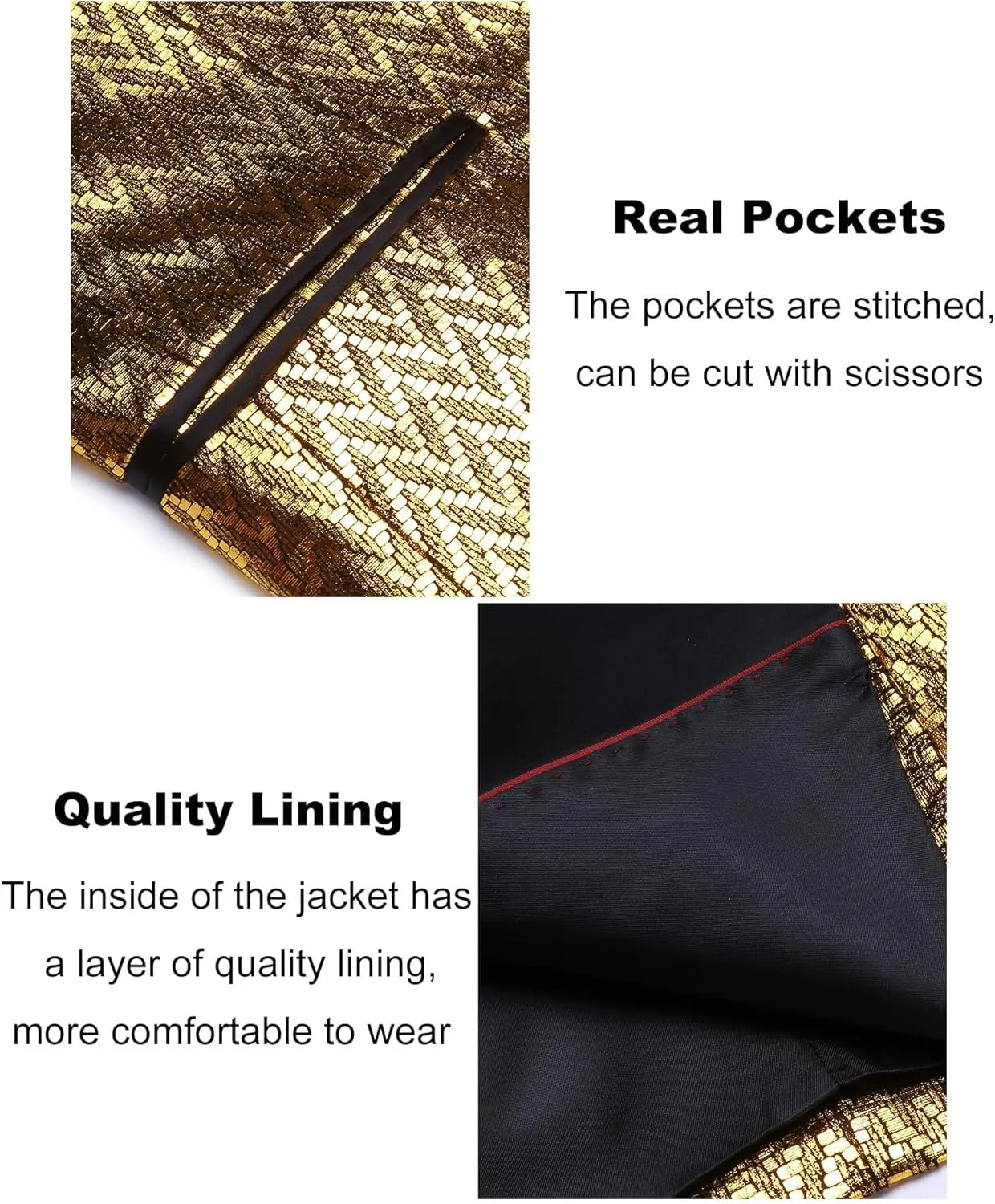 COOFANDY Men's Tuxedo Jacket Slim Fit Shawl Lapel Blazer One Button Suit Jackets for Party Prom Wedding Dinner