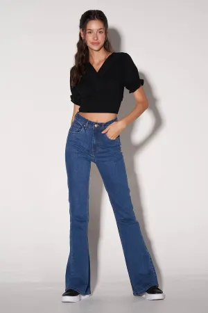 Cropped Shirt For Women - Black