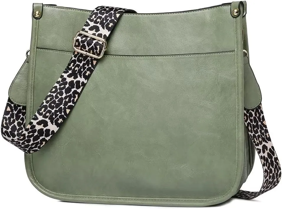 Crossbody Bag for Women Vintage Messenger Shoulder Purse Designer Hobo Bag Satchel with Detachable Shoulder Strap