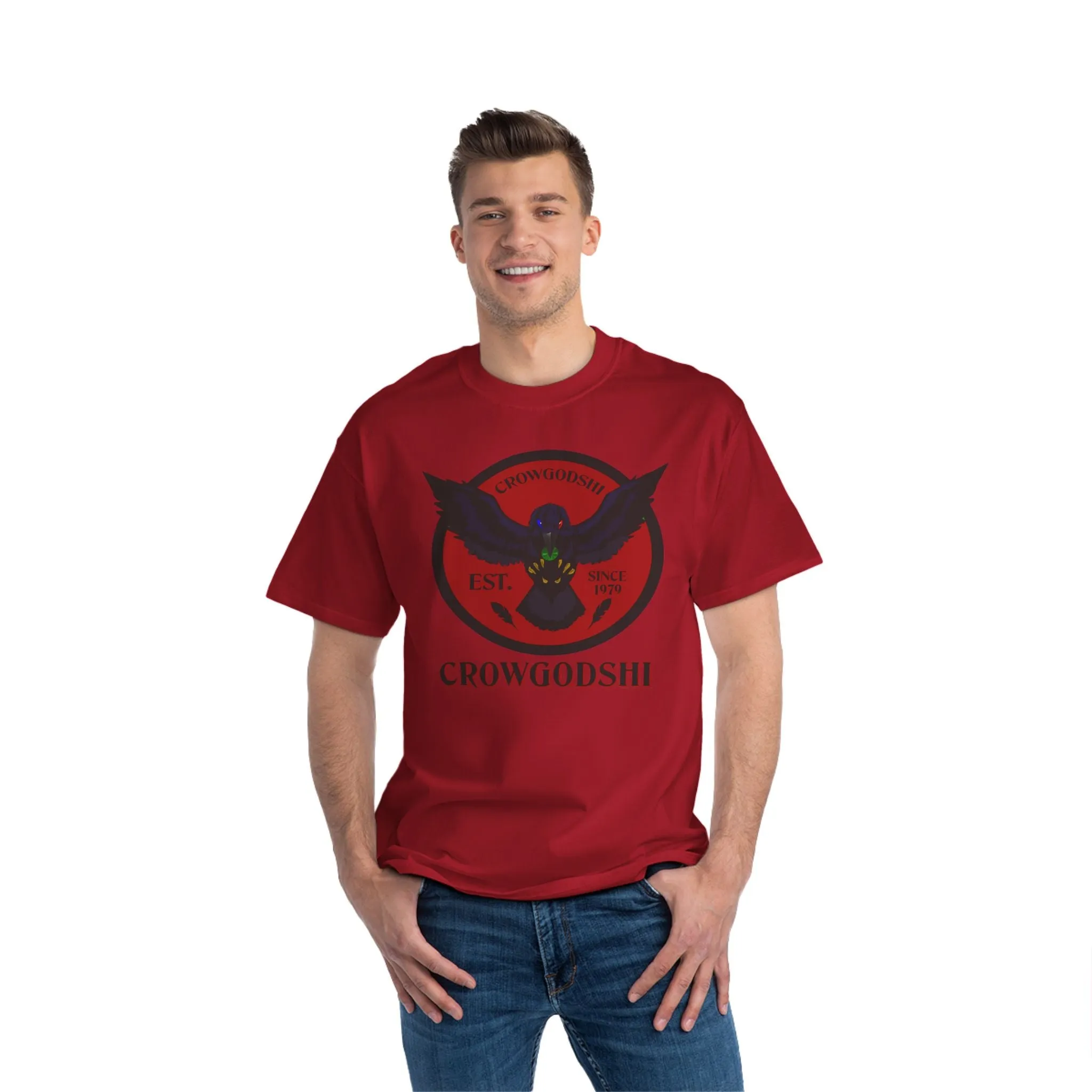 Crowgodshi First Generation Limited Edition Beefy-T®, BURGUNDY LOGO