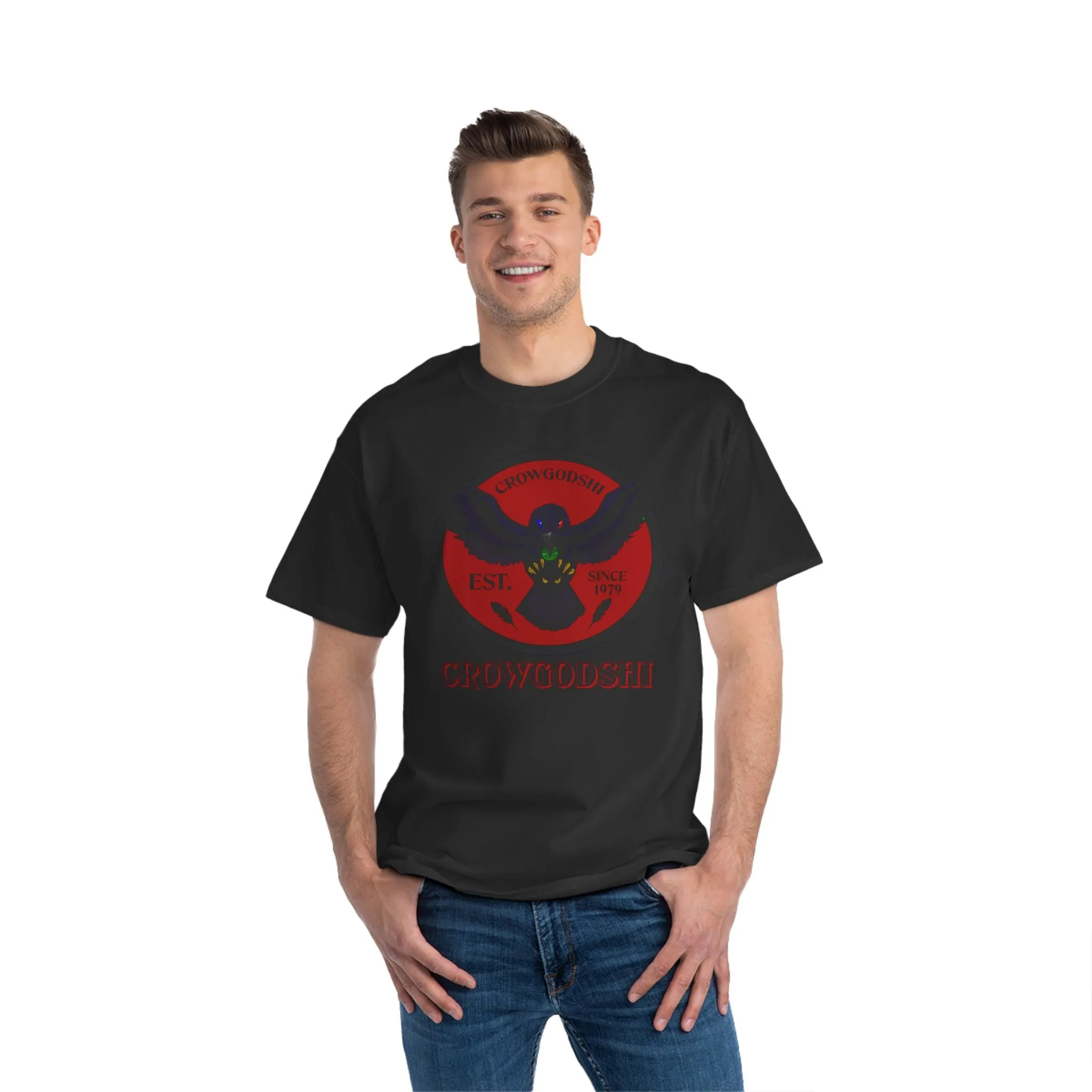 Crowgodshi First Generation Limited Edition Beefy-T®, BURGUNDY LOGO