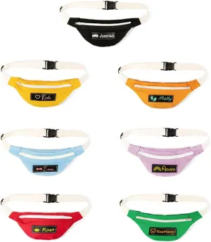 Custom Name Personalized Kids Canvas Fanny Pack - Kids Hip Bag With Embroidered Name