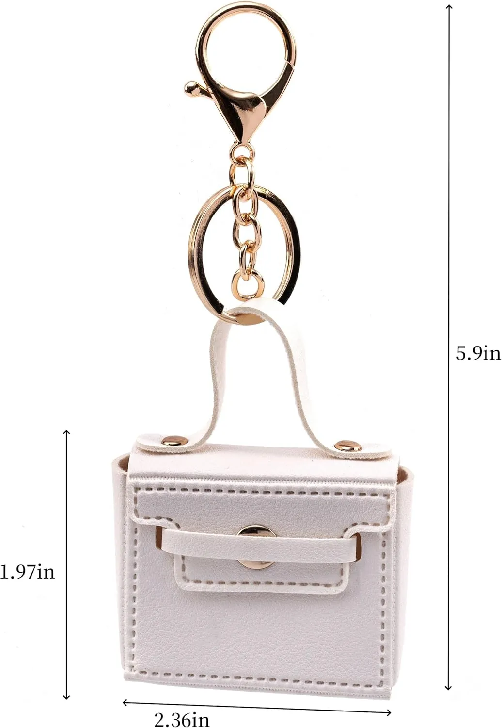 Cute Mini PU Leather Handbag Keychain & Bag Charms -Coin Wallet - Earphone PouchCute Bag Charms for Women