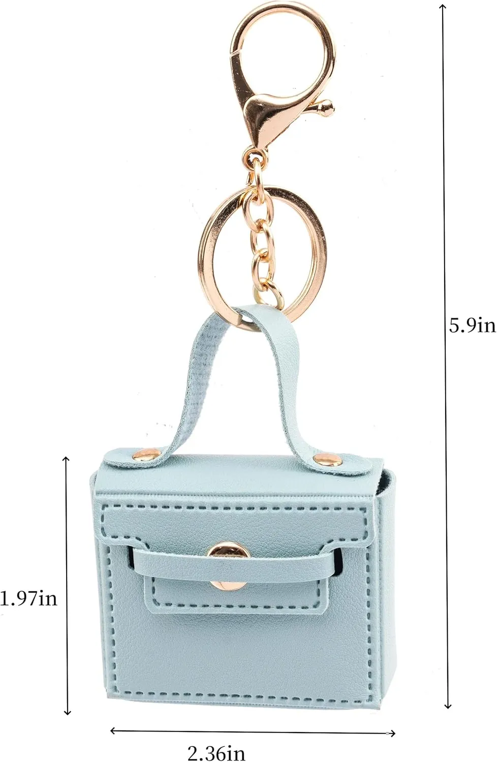 Cute Mini PU Leather Handbag Keychain & Bag Charms -Coin Wallet - Earphone PouchCute Bag Charms for Women