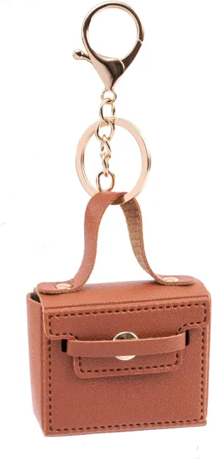 Cute Mini PU Leather Handbag Keychain & Bag Charms -Coin Wallet - Earphone PouchCute Bag Charms for Women