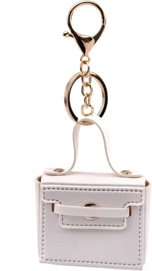 Cute Mini PU Leather Handbag Keychain & Bag Charms -Coin Wallet - Earphone PouchCute Bag Charms for Women