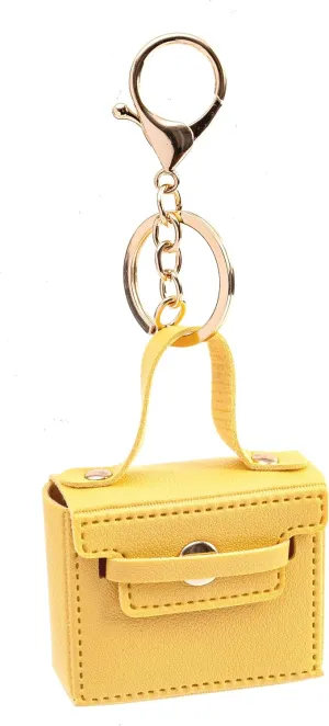 Cute Mini PU Leather Handbag Keychain & Bag Charms -Coin Wallet - Earphone PouchCute Bag Charms for Women