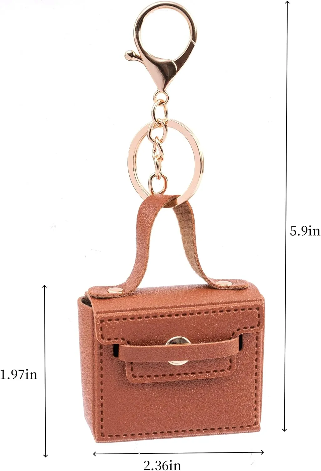 Cute Mini PU Leather Handbag Keychain & Bag Charms -Coin Wallet - Earphone PouchCute Bag Charms for Women
