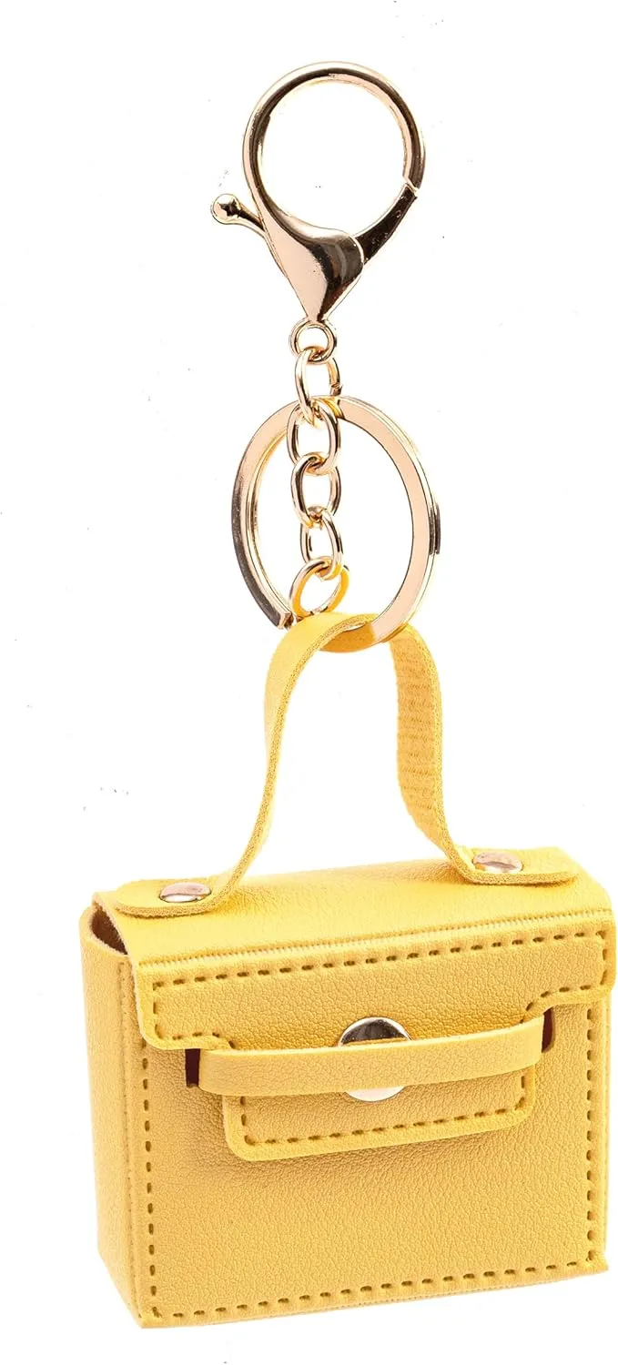 Cute Mini PU Leather Handbag Keychain & Bag Charms -Coin Wallet - Earphone PouchCute Bag Charms for Women