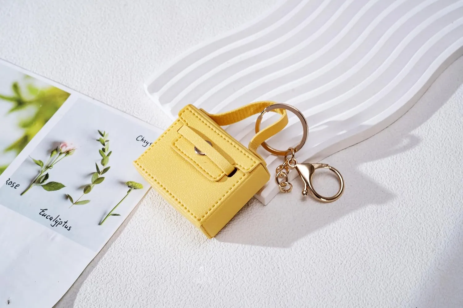 Cute Mini PU Leather Handbag Keychain & Bag Charms -Coin Wallet - Earphone PouchCute Bag Charms for Women