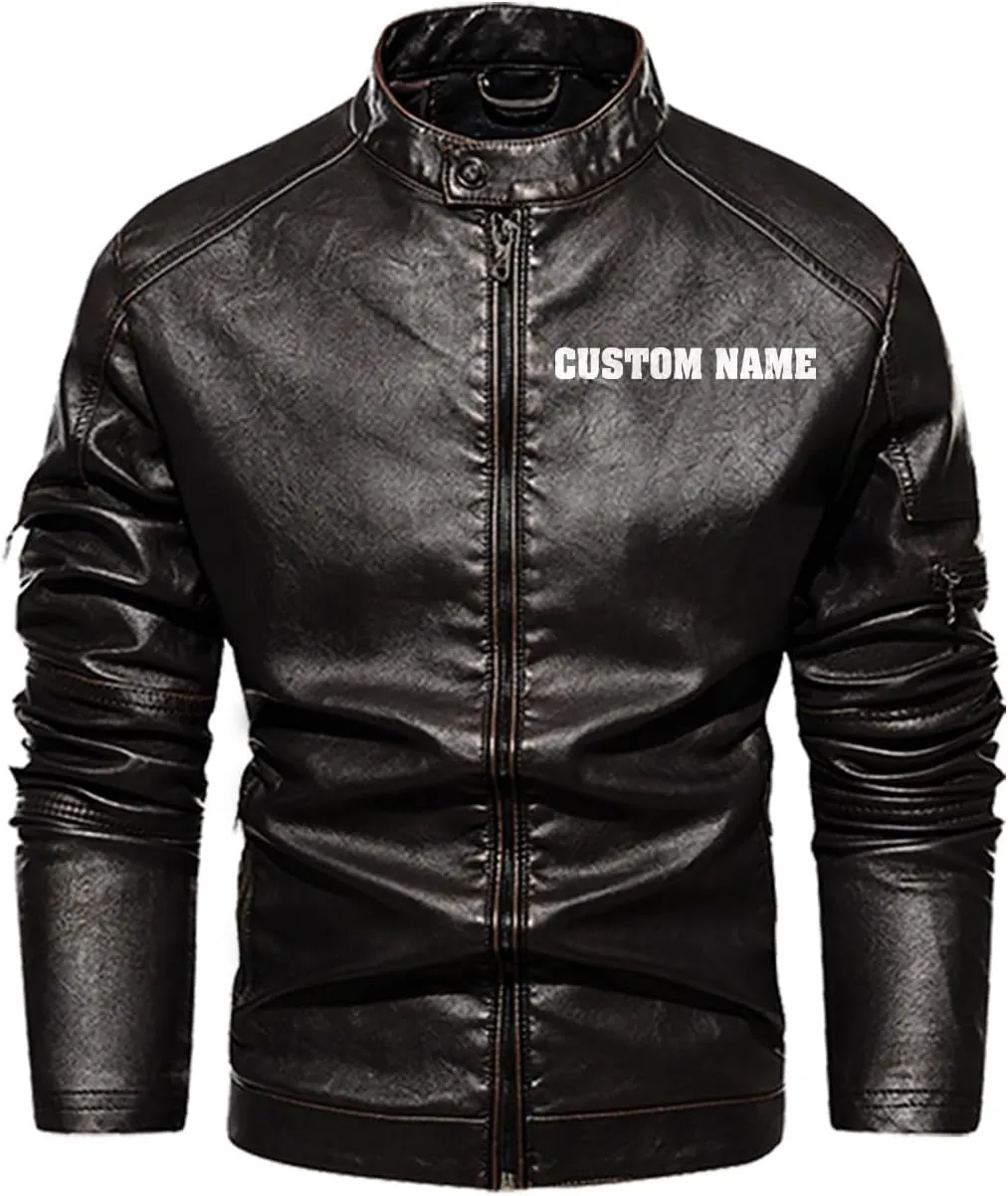 Dark Grim Death Skull Gothic Custom Men PU Leather Vest Jacket Coat