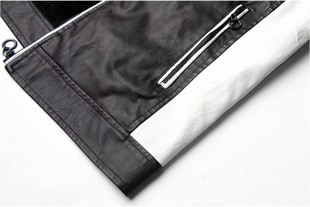 Dark Grim Death Skull Gothic Custom Men PU Leather Vest Jacket Coat