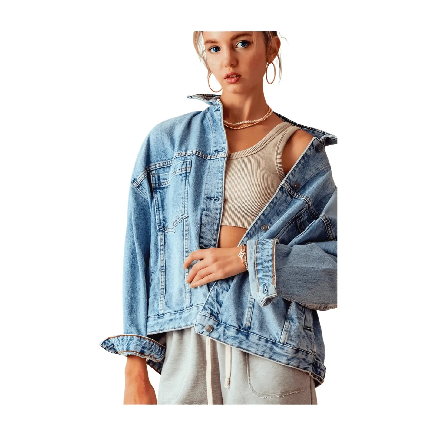 Denim Button Up Jacket