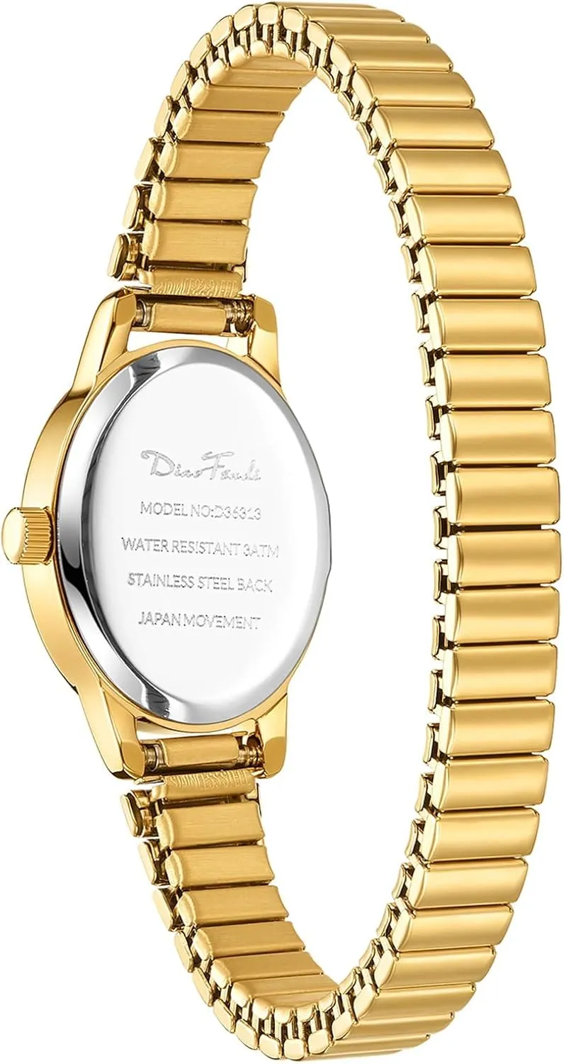 Diaofendi Petite Women's Easy Reader Watch, Analog Women Watch with Stainless Steel Expansion Band, Water Resistant