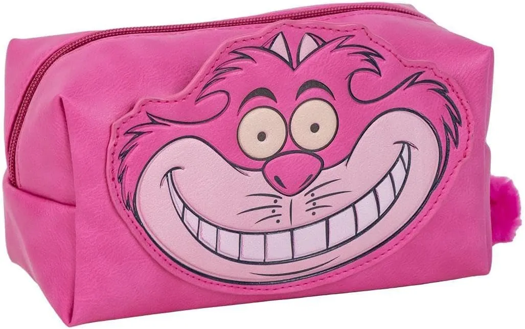 Disney Travel Toiletry Bag - Pink - Large Storage Capacity - Zipper Closure - Cheshire Cat Print - Original Product, Pink, Large Capacity Travel Toiletry Bag, Pink, Large Capacity Travel Toiletry Bag