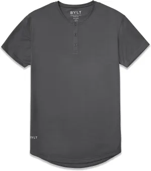 Drop-Cut Henley Shirts for Men, 3-Button Closure, Short Sleeve, Casual T-Shirt, Soft & Breathable, Wrinkle Resistant