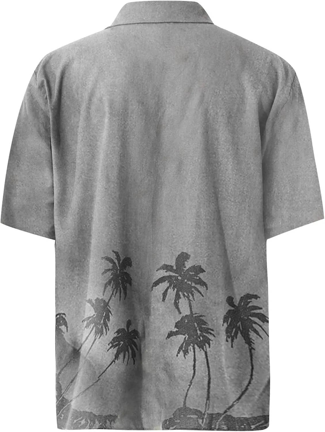 DuDubaby Men's Casual Lapel Beach Holiday Wear Fashion Hawaiian Short-Sleeved