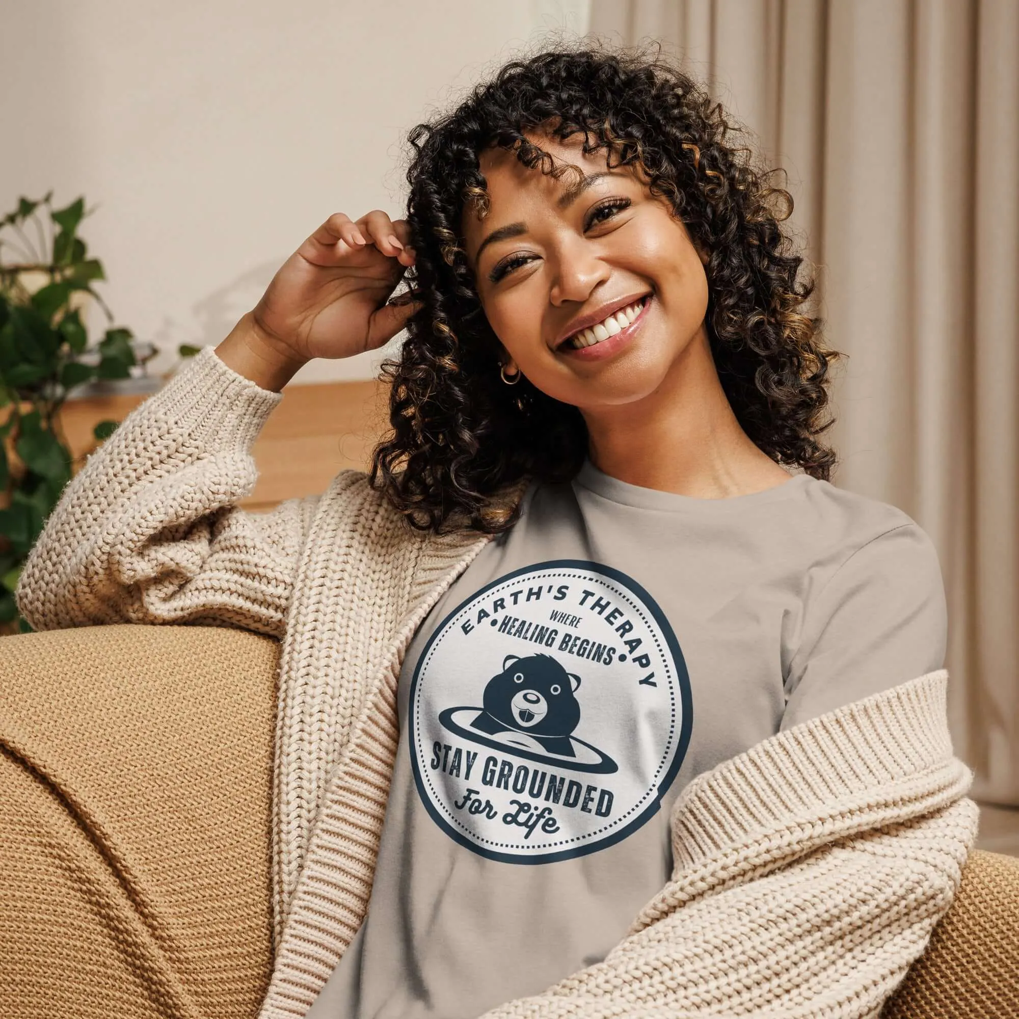 Earth's Therapy Grounding For Life Relaxed T-Shirt