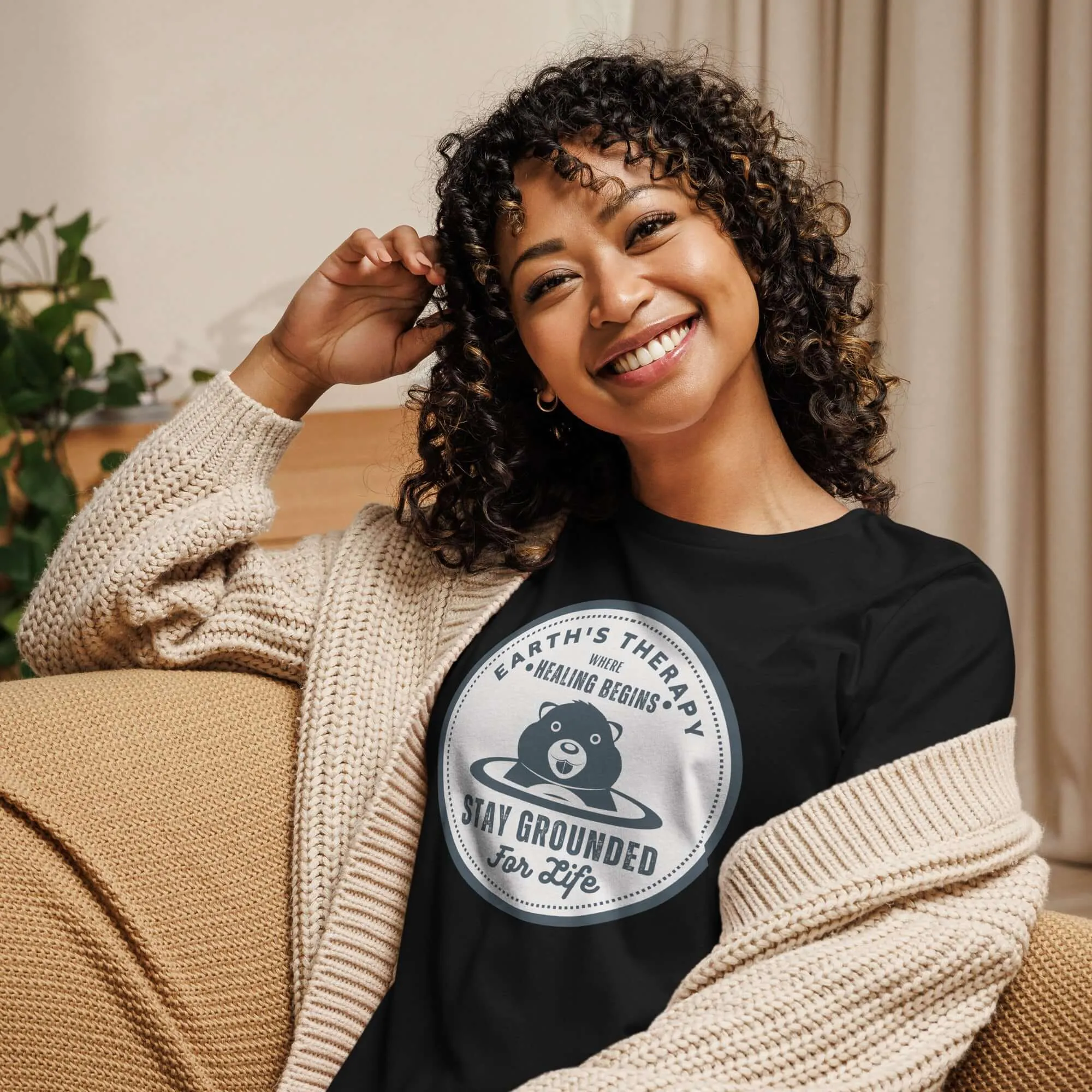 Earth's Therapy Grounding For Life Relaxed T-Shirt