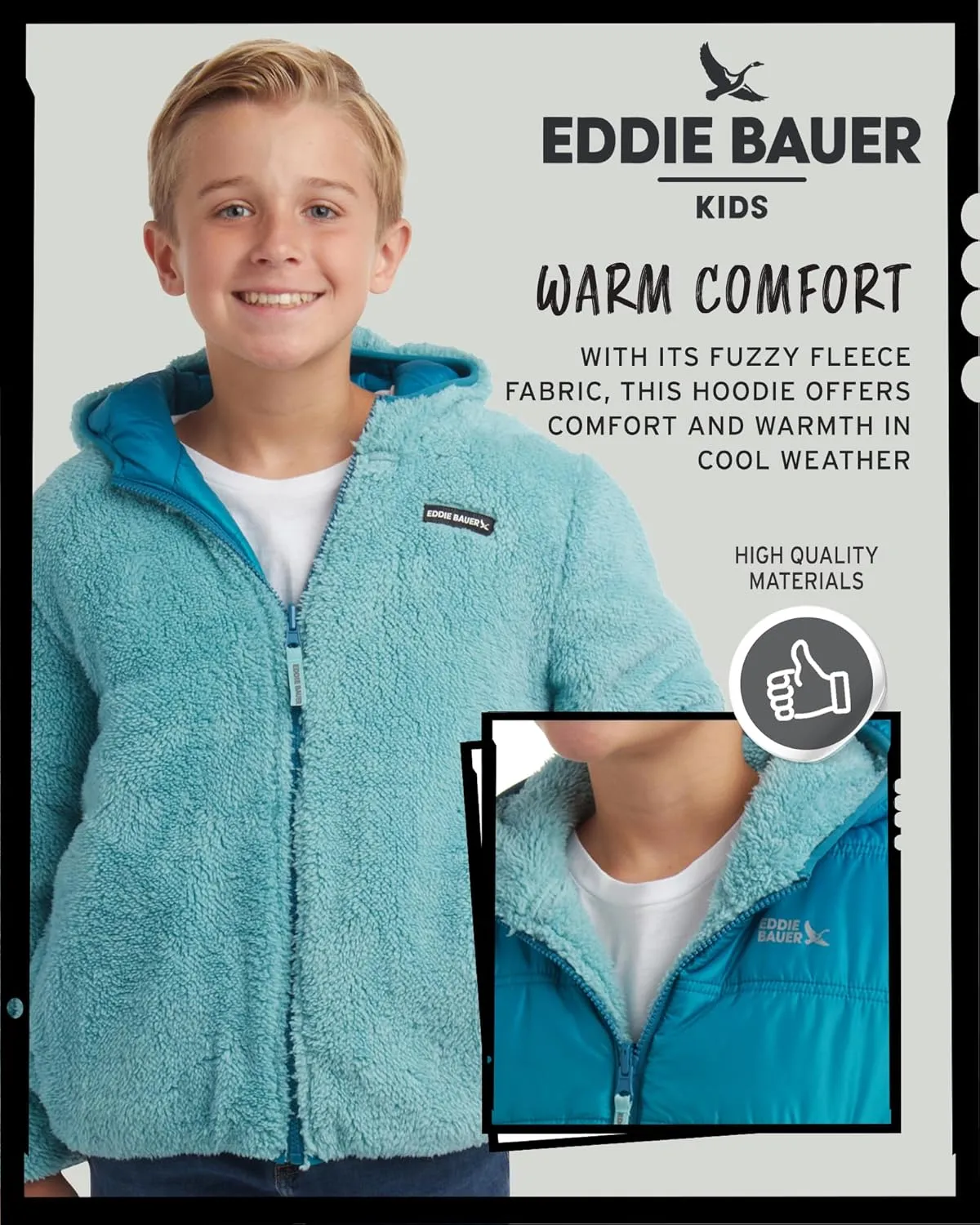 Eddie Bauer Boys' Reversible Jacket - Waterproof Lightweight Fleece Lined Hooded Puffer Coat - Boys Outerwear Jacket (5-20)