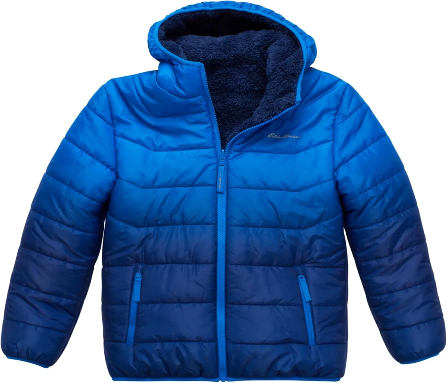 Eddie Bauer Boys' Reversible Jacket - Waterproof Lightweight Fleece Lined Hooded Puffer Coat - Boys Outerwear Jacket (5-20)