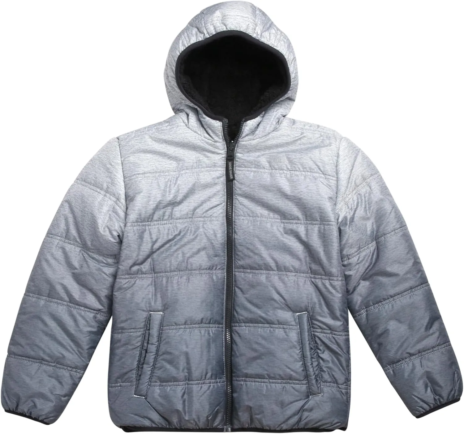 Eddie Bauer Boys' Reversible Jacket - Waterproof Lightweight Fleece Lined Hooded Puffer Coat - Boys Outerwear Jacket (5-20)