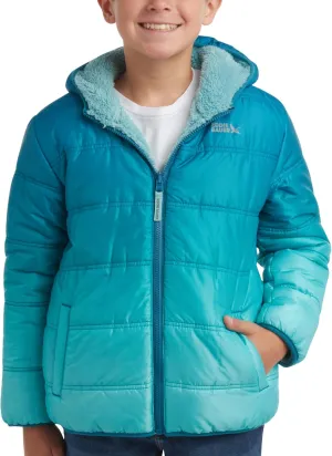Eddie Bauer Boys' Reversible Jacket - Waterproof Lightweight Fleece Lined Hooded Puffer Coat - Boys Outerwear Jacket (5-20)