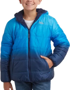 Eddie Bauer Boys' Reversible Jacket - Waterproof Lightweight Fleece Lined Hooded Puffer Coat - Boys Outerwear Jacket (5-20)